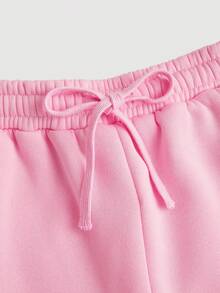 SHEIN Girlism TEENGIRL Pink Hooded Two Pieces Set, Zip-Up Jacket And Relaxed Fit Pants, Collegiate Style Outfit, Suitable For Back To School, Street Wear - Pink - View 3