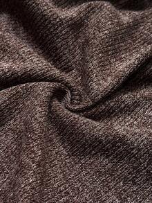 Sunspun Áo len cổ thuyền tay ngắn co giãn cao, cài nút peplum lông nhân tạo thường ngày cỡ lớn cho nữ, màu nâu cà phê, phong cách cổ điển thanh lịch cho các buổi hẹn hò và tụ tập - màu nâu - Xem 4