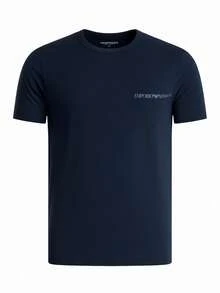 Emporio Armani Men's T-Shirt 2 Pack Navy Blue - Blue - View 5