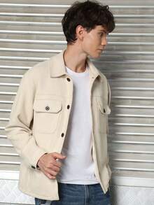 LOGEQI Men Jackets And Coats - Beige - View 4