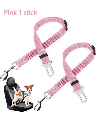 1 PIEZA Arnés ajustable y elástico con correa para perros HOLAPET, resistente a golpes, para viajar en coche, accesorio de vehículo, correa segura y cómoda