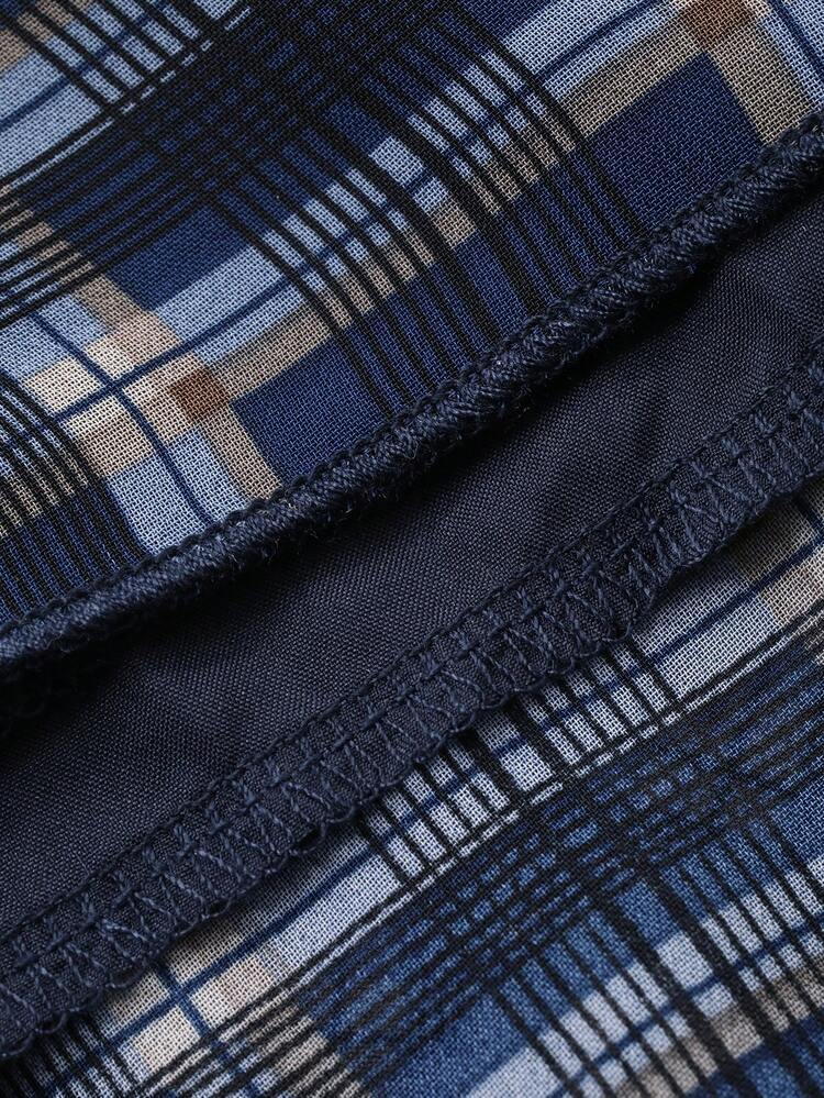 Women's Plaid A-Line Casual Loose Long Skirt Spring