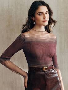 Anewsta Women's Contrast Color Turtleneck Long Sleeve T-Shirt And Shorts Set