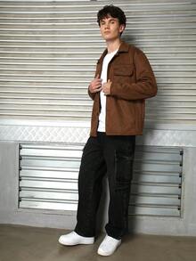 LOGEQI Men Jackets And Coats - Coffee Brown - View 7