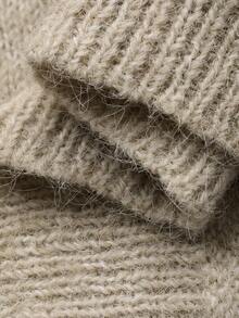 DAZY Women's Elegant Asymmetrical Shoulder Short Sleeve Sweater