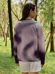 In My Nature Tie-Dye Style Casual Round Neck Long Sleeve Outdoor T-Shirt