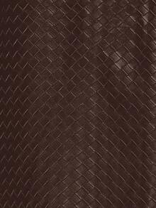 MISSGUIDED 阔腿仿皮纹理长裤 高腰褶裥阔腿裤 编织图案 晚礼服 - 棕色 - 查看 6