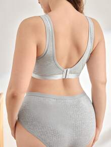 BloomMama Plus Size Maternity Minimalist Solid Color Nursing Bra Maternity Bra Basic Color - Grey - View 7