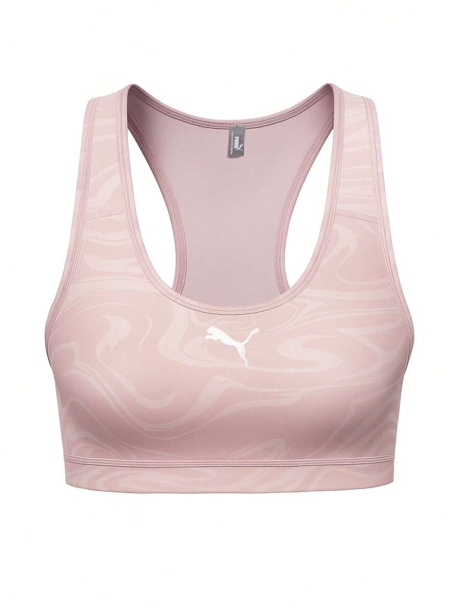 Puma Mid 4Keeps Graphic Women's Bra Pink - Pink - View 1