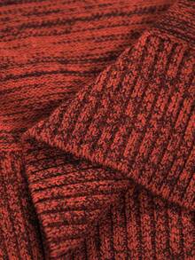 TRNVIE Women's V-Neck Fashionable Versatile Long Sleeve Sweater, Autumn/Winter - Brown - View 8