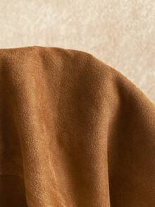 Soleia 新款休闲度假西部海滩婚礼宾客着装毕业早午餐女士圣帕特里克节春假复活节音乐节优雅波西米亚热带露背蝴蝶结麂皮短款上衣和迷你短裤棕色两件套 - 棕色 - 查看 3