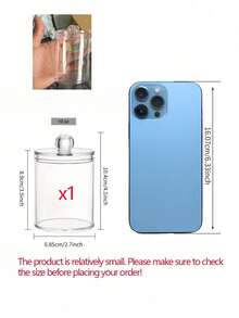 SHEIN Basic living Cleaning Swab Storage Box(Plastic Material)  ,Suitable For Dresser Storage, Bathroom Storage, Desk Storage, Etc