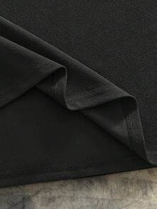 AXEPEAK Men's Geometric Print Round Neck Short Sleeve T-Shirt And Wide Leg Pants Casual Suit - Black - View 5