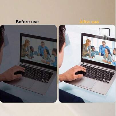 Teckwe Portable Selfie Light Video Conference Lighting With Clip For Phone Camera, Clip On LED Light For Video Conference, 3 Lighting Modes, Rechargeable, Portable, Suitable For Laptops/Phones/Tablets/Zoom Call/Makeup Battery Capacity: 150mAh