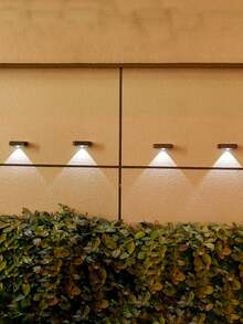 Mini Solar Wall Lights, 1 LED/2 LED/3 LED/4 LED, Solar Power Sensor, Auto On From Dusk To Dawn - Black - View 7