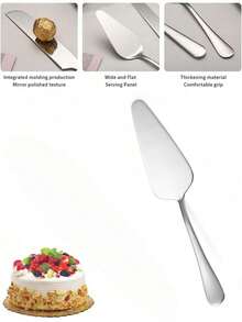 1/2pcs Gold Stainless Steel Cutlery, Cheese Bread Knife And Shovel Set, Cake Knife And Shovel Set, Cake Cutting Set, Pizza Shovel, Dessert Cake Knife, Suitable For Pizza, Cake, Pie, Bread, Ideal For Restaurants, Weddings, Birthday Banquets, Party, Christmas Gift, Thanksgiving, Kitchen, Christmas Gift Back To School,School Supplies - Multicolor - View 14