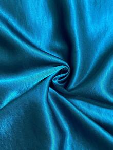 Franclia 女士优雅缎面珍珠吊带裙，A 字廓形，适合通勤、派对和活动 - 水鴨藍 - 查看 3