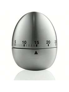 Cirelle 1pc Mechanical Kitchen Timer, Egg-Shaped 60-Minute Countdown Timer, No Electricity Needed, Baking & Cooking Reminder For Students