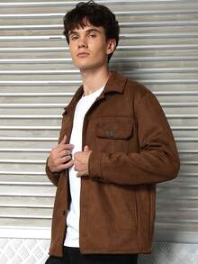 LOGEQI Men Jackets And Coats - Coffee Brown - View 3