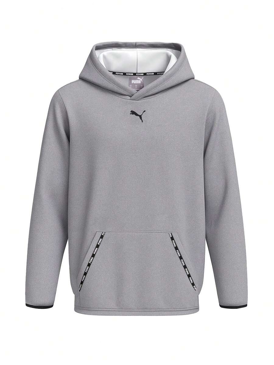 Puma Taped Pwrfleece Men's Hoodie Grey - Cool dark gray - View 1