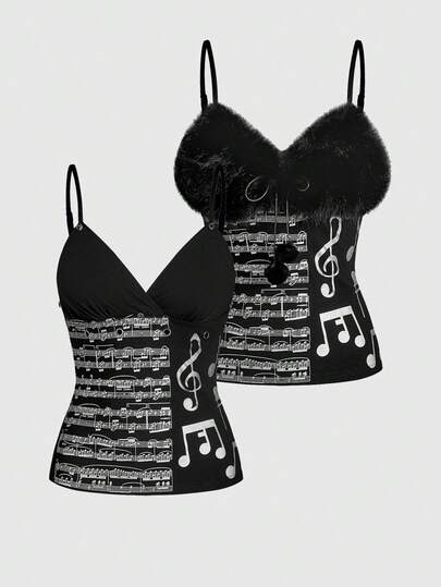 J-Fashion Top amovible en fausse fourrure Gyaru Y2K Abby pour femmes, convient pour les tenues d'hiver