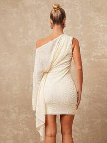 Lumalex 早春3D立体褶皱不对称肩部垂褶泡泡袖修身迷你连衣裙,适合女士度假、生日、婚礼宾客、婚礼派对、夏季假日海滩等场合,尽显奢华格调,低调奢华,适合舞会、聚会、宴会、优雅老派、性感迷人、锐舞派对、音乐节等场合,层次丰富,适合宰牲节派对等场合。 - 卡其色 - 查看 3