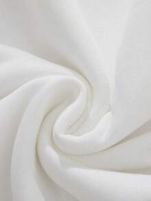 大码女式字母贴花时尚长袖连帽卫衣 - 白色 - 查看 4