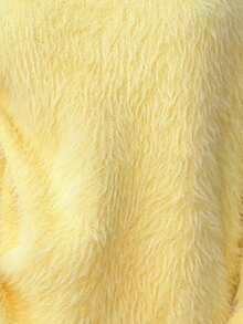 SHEIN EZwear 女士休闲蓬松黄色宽松套头衫 - Butter Yellow - 查看 8