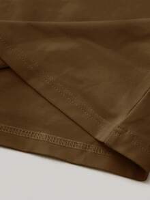 Manfinity Homme Herren Unifarben Rundhals Plissee Lässig vielseitiges Langarm T-Shirt