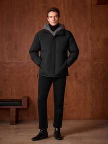 Officeau Herren Lässig Thermofutter Schwarze Jeans, Herbst/Winter