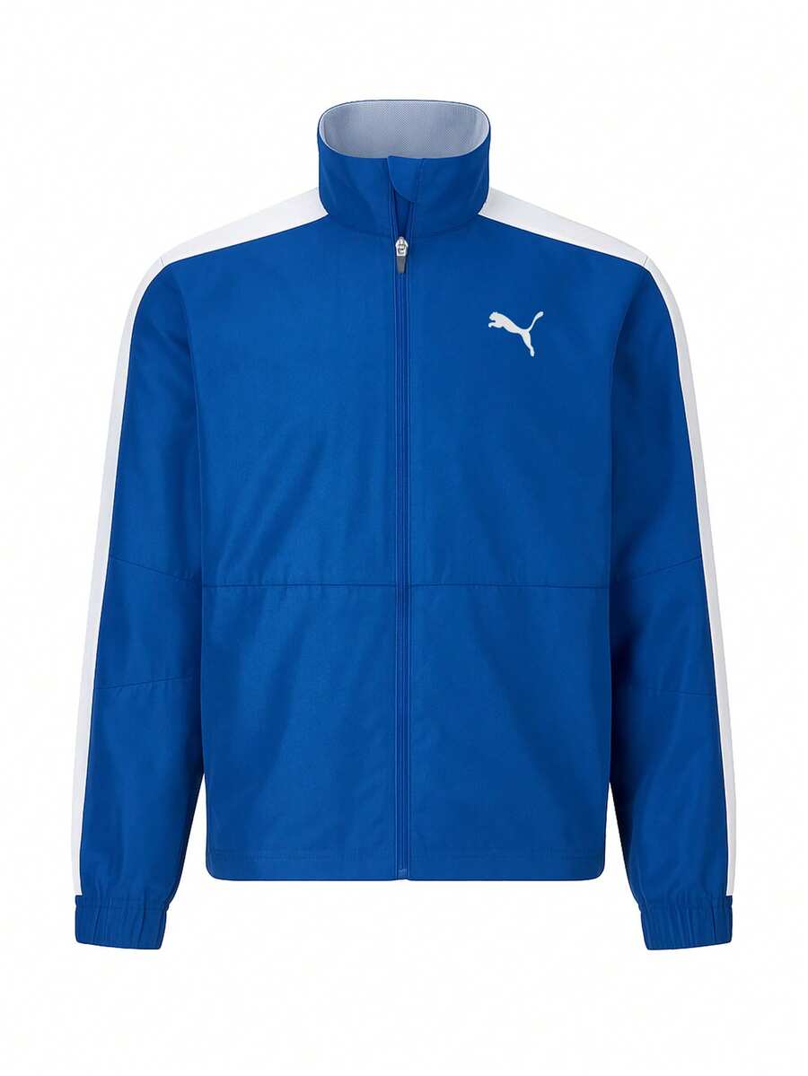 Puma Cross The Line Men's Jacket Blue - Blue and White - View 1