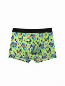 Teen Boys Underwear 5-Piece Set - Colorful Gaming Graffiti Print Boxer Briefs Fashion Gaming Pattern Elastic Waistband Design Colorful Black Trim Classic Color Breathable Comfortable Fabric Boxer Briefs Elastic Waistband Gaming Graffiti Print Combo Social Media Style Cool 2026 New Year Holiday Essential Teen Boys Underwear Set - Multicolor - View 7