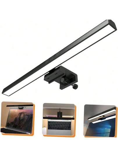 Monitor Light Bar, USB Powered Computer Lamp, LED Screen Light For Eye Care, Dimmable Monitor Lamp With Adjustable Brightness And Temperature Reading For Desk/Office/Home/Game
