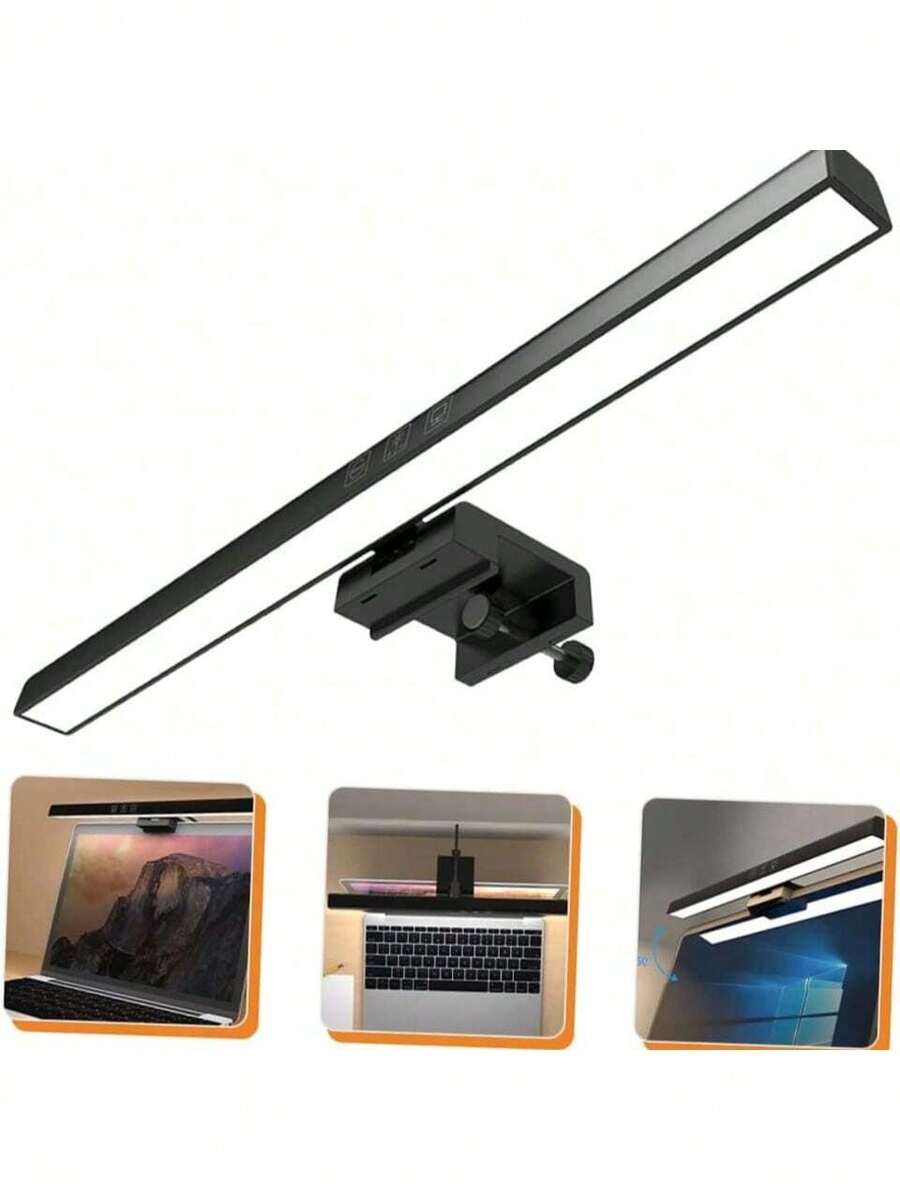 Thanh đèn màn hình, đèn máy tính dùng nguồn USB, đèn màn hình LED chăm sóc mắt, đèn màn hình có thể điều chỉnh độ sáng và nhiệt độ cho bàn làm việc/văn phòng/gia đình/chơi game - 3 màu có thể điều chỉnh - Xem 1