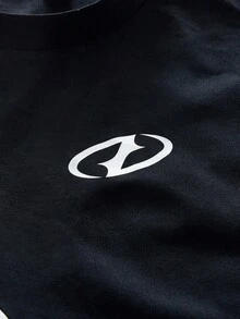 AXEPEAK Camiseta de hombre con diseño de cuello redondo y patchwork de varios tamaños - Multicolor - Ver 3