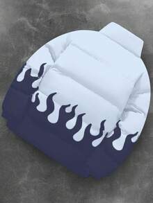 PAVTROS Manteaux d'hiver pour hommes, Manteaux d'hiver à motif de flamme de rue Manfinity Streetrush pour hommes, cadeau pour le petit ami, manteaux d'hiver bleus