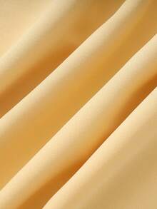 Franclia 优雅荷叶边领口收腰浪漫雪纺连衣裙，轻盈奢华，适合春秋季外出穿着。 - 黃色 - 查看 3