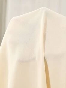 Teenage White Long Dress With Short Sleeves, Middle Eastern Style Long Robe With Fringe - White - View 8