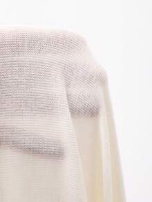 DAZY T-shirt court décontracté et élégant à manches longues, col carré et taille cintrée pour femmes, style Y2K - Blanc - Voir 8