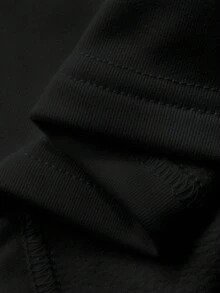 FRIFUL Women's Casual Everyday Commute Simple Solid Color Thermal Lined Long Sleeve Fitted T-Shirt, Autumn/Winter - Black - View 4