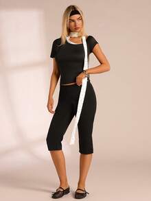 Glamine Women's Oblique Shoulder Polka Dot Tie Blouse, Sexy Fitted Office Mermaid Style Top - Multicolor - View 2