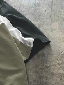 AXEPEAK Multi-Size Patchwork Round Neck Men's T-Shirt - Multicolor - View 5