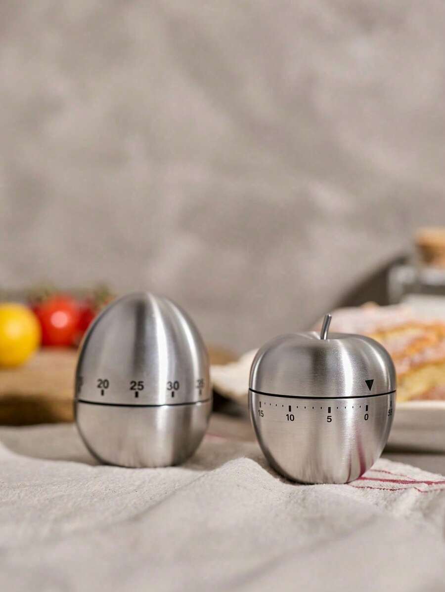 Cirelle 1pc Mechanical Kitchen Timer, Egg-Shaped 60-Minute Countdown Timer, No Electricity Needed, Baking & Cooking Reminder For Students