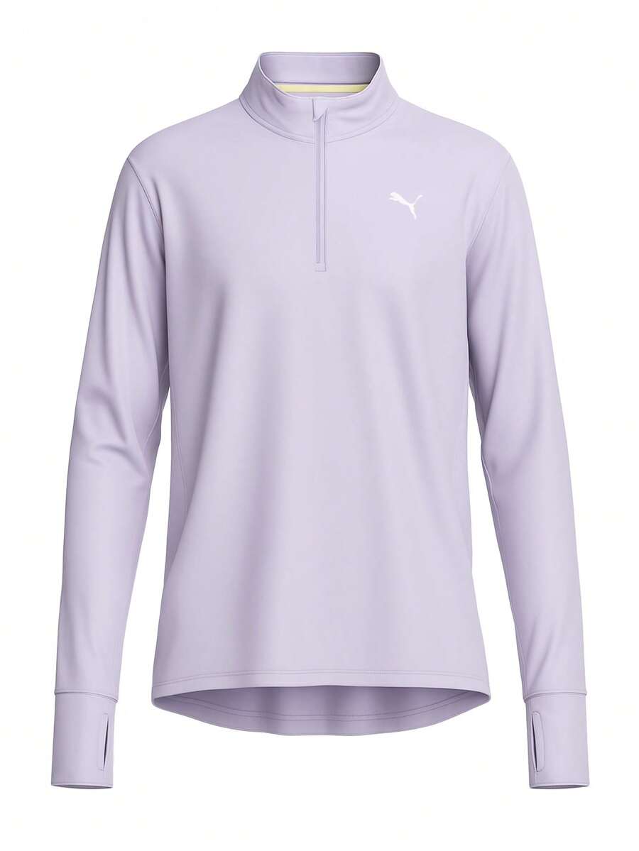 Puma Run Favorite Women's 1/4 Zip Sweatshirt Purple - White - View 1
