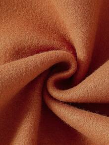 SHEIN Playful Pals 两件套女童针织卫衣，单面抓绒半拉链套头衫，休闲经典百搭浅灰色两件套 - 棕色 - 查看 7