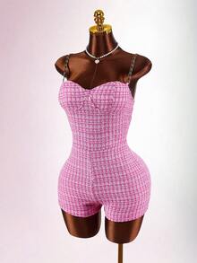 Amplova 女士长袖优雅露脐上衣和修身连体裤两件套 - 彩色 - 查看 3