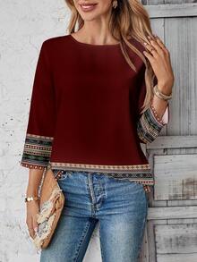 EMERY ROSE Blusa de verano para vacaciones y salidas, blusa de verano linda para conciertos de música country, blusa informal para salir - Multicolor - Ver 4