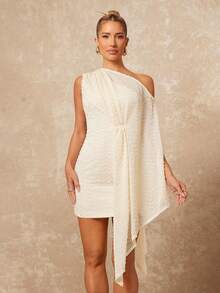 Lumalex 早春3D立体褶皱不对称肩部垂褶泡泡袖修身迷你连衣裙,适合女士度假、生日、婚礼宾客、婚礼派对、夏季假日海滩等场合,尽显奢华格调,低调奢华,适合舞会、聚会、宴会、优雅老派、性感迷人、锐舞派对、音乐节等场合,层次丰富,适合宰牲节派对等场合。 - 卡其色 - 查看 5