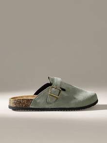 Solecia Dép xỏ ngón thiết kế khóa cài thời trang thường ngày dành cho nữ - Màu xanh Bạc hà - Xem 2