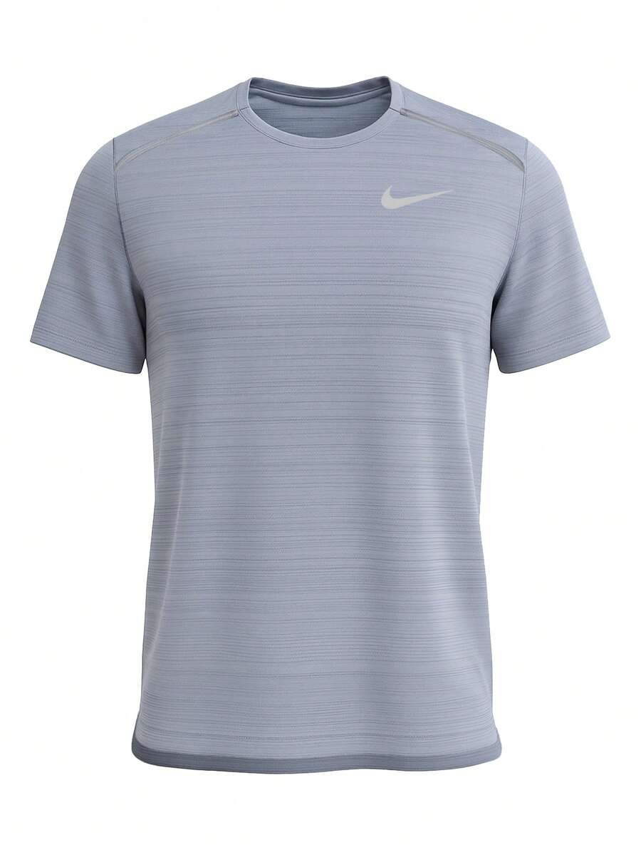 Nike Miler Men's Dri FIit T-Shirts Grey - Light Grey - View 1